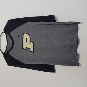 Womens Nike Purdue University Boilermakers 3/4 Sleeve Logo Tshirt Size Large